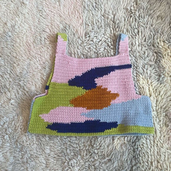 Saba McCoy Terrain Vest #13 Knit Top One-of-One Size L - Picture 4 of 5